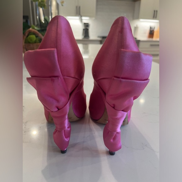 Jimmy Choo Pink Satin Bow Platform Pump Heels 36 or US 5.5 - Picture 2 of 7